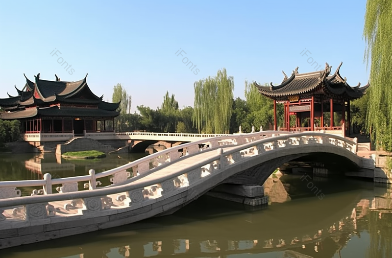 江南水乡艺术拱形桥摄影实拍,高清,摄影图,摄影图片,图片大全,摄影图免费下载